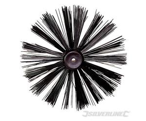 Silverline Chimney Flue Sweep Brush Head For Drain Rods Set 10" - 630077