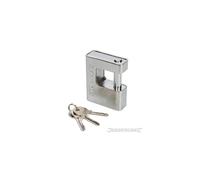 Silverline Close Armoured Shutter Lock Padlock 80mm - 380651 Security - armoured shutter lock close silverline padlock 80mm 380651 security