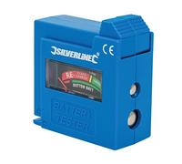 Silverline 918147 Compact Battery Tester Aaa / Aa / C / D / 9V / Lr1 / A23 / Button Cells Each 1