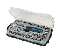 Silverline Compact Socket Set 6pt Metric / A/F 39pce