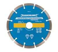 Silverline Concrete & Stone Cutting Diamond Blade - 150 x 22.23mm Segmented Rim