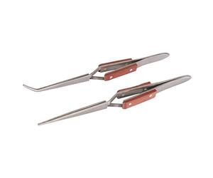 Silverline Cross-Action Tweezer Set 2pce 162 / 165 mm (696669)