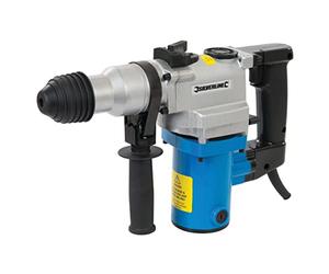 Silverline DIY 850W SDS Plus Hammer Drill - Heavy-Duty Rotary Hammer, Impact Drill, Concrete Drill, Blue/Grey, Model 633821, Power Tool for Drilling & Chiseling