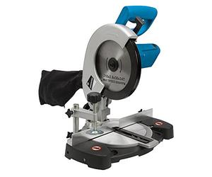 Silverline DIY Compound Mitre Saw - 1400W, 210mm Blade, Adjustable Cutting Angles, UK Plug, Blue (262705)