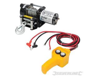 SILVERLINE ELECTRIC WINCH 12V 2000LB BOAT TRAILER CAR ATV QUAD PULLER 748850