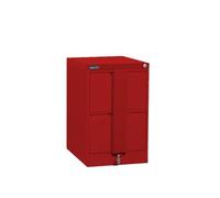 Silverline Executive 2 Drawer Foolscap Filing Cabinet with Security Bar - Red