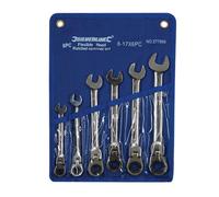 Silverline Flexible Head Ratchet Spanner Set 6Pce