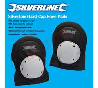 Silverline Hard Cap Knee Pads Adjustable Heavy duty DIY Knee Protection - 633596