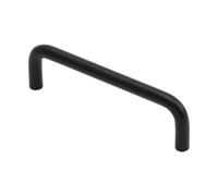 SILVERLINE HARDWARE 4"""" Inch Round Bar Cabinet Pulls Drawer Handles Black for Office Storage Room Kitchen Bathroom (10)