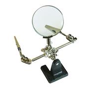 Silverline Helping Hands with Magnifying Lens - 63mm, 2.5x Magnification, Soldering & Precision Work Holder (633830)