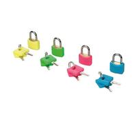 Silverline Hi-Vis Brass Padlocks Set 4Pce - 20mm