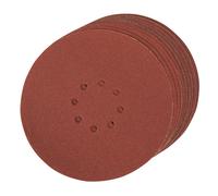 Silverline Hook & Loop Discs Punched 225mm 10pk