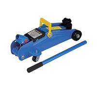 Silverline Hydraulic Trolley Jack - 2 Tonne Heavy Duty Steel Construction, Quick-Fit Handle, Safety Overload Valve, 135-335mm Lift Range (633935)