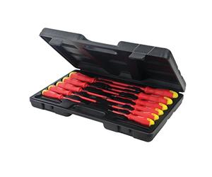 Silverline Insulated Soft-Grip Screwdriver Set - 11 Piece, Ergonomic Handles for Electrical Safety (918535)