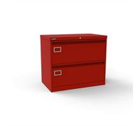 Silverline Kontrax 2 Drawer Foolscap Side Filing Cabinet - Red