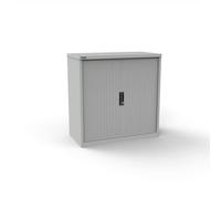 Silverline Kontrax 800 Wide Side Tambour Cupboard - 1016mm x 803mm x 507mm - Light Grey