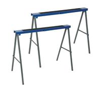 Silverline Metal Saw Horse Pack of 2 in Mid Blue Silverline Mid Blue