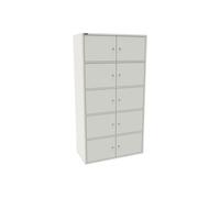 Silverline MLine Personal 10 Door Lockers, 80wx51dx91h (cm), Traffic White