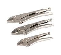 Silverline Self Locking Pliers Set 3pce (PL109), Silver