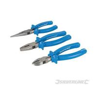 Silverline Long Nose Side Cutters Pliers Set 3 Piece 160mm (6¼") Length - 427610