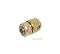 Silverline Quick Connector Auto Stop Brass 1/2" Female - stop brass quick connector auto silverline 196506 female 12 12inch
