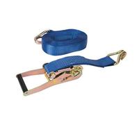 Silverline Ratchet Tie Down Strap J-Hook - 8M X 50mm - Rated 1300Kg Capacity 2600Kg