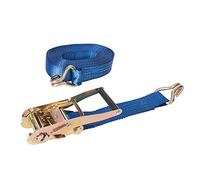 Silverline MS21 Ratchet Tie Down Strap J-Hook 8M X 50Mm - Rated 1700Kg Capacity 3400Kg Each 1