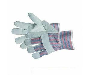 Silverline Rigger Work Gloves Size Large Leather Protection CB01 x 10 Pairs