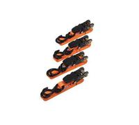 Silverline Rubber-Handled 250kg Cargo Lash Set 4pce 4m x 25mm Lifting DIY Tool