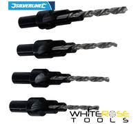 Silverline Screw Sink Set Pilot Clearance Countersink Drill HSS Hole Digger 4pc