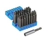 Silverline Screwdriver Bit Set (Pack of 33) 50mm in Black Silverline Black