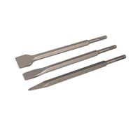 Silverline SDS Plus Hex Chisel (Pack of 3) in Silver Silverline Silver