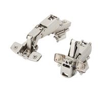 Silverline Self Closing rotating tray Corner Hinge Clip On 165 Angle Cabinet Hardware with Face Frame Base Plate 3Pairs 6