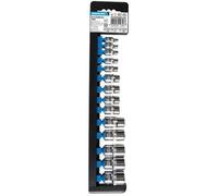 Silverline Socket Extension Set - 14 Piece, Sizes E4 to E24, Durable Extensio