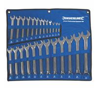 Silverline Sp100 Combination Spanner Set 6-32mm - 25 Pieces - 32mm 632 25pce - spanner set combination silverline sp100 25 32mm 632 pieces 25pce