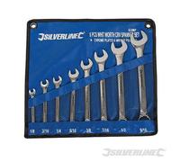 Silverline Spanner Wrench Set in Whitworth WW Sizes in Tool Wrap Holder + Boxed