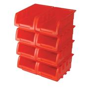 Silverline - Stacking Boxes Set 8pce - 165 x 105 x 75mm
