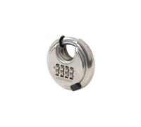 Silverline 926157 Stainless Steel Combination Disc Padlock 4-Digit 70 mm