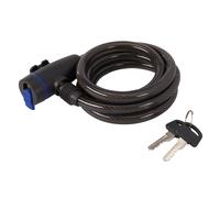 Silverline Steel & Long PVC Cable Coiled Bike Bicycle Lock Tools 12x1500mm ( UK )