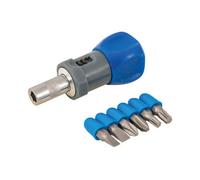 Silverline Stubby Ratchet Screwdriver Set 7Pce - 7Pce