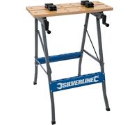 Silverline TB01 Portable Folding Workbench, Brown, 100kg