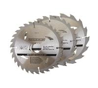 Silverline 934115 3 Pack 165 x 30 mm TCT Circular Saw Blades: 16T, 24T and 30T