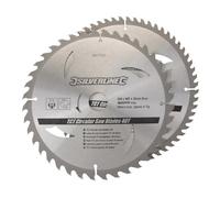 Silverline TCT Circular Saw Blades 40, 60T 2pk