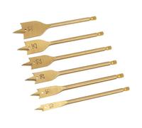 Silverline Titanium-Coated Flat Bit Set 6Pce