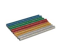 Silverline 432183 Glitter Mini Glue Sticks 10pk 7.2 x 100mm, Multicoloured