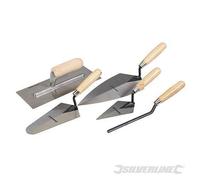 Silverline Trade Trowel Set 5pce (CB60), Wood / Silver