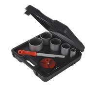 SILVERLINE Tungsten Carbide Grit Hole Cutter 33-83mm 8pc Drill Floor Wall Tile