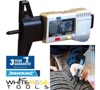 Silverline Tyre Tread Gauge Digital Depth LCD Display 0-25mm Car Wheel Mechanic