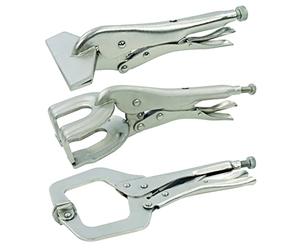Silverline Welding Clamp Set - 3 Piece, Heavy Duty Metal Clamps for Welding & Fabrication (245017)