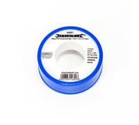 Silverline White Ptfe Tape Threaded Seal Fitting Water Plumbing Tape 12mmx12Mtr